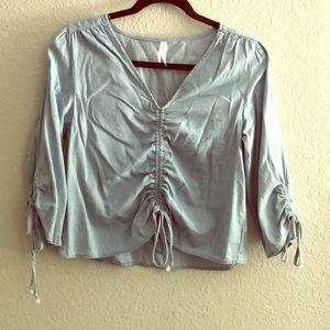 Blue crop top